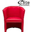 Elite Nero One Seater Red Leather Sofa Chair