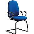 Tick High Back Cantilever Visitor Chair Fixed Arms