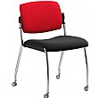 Alina 4 Leg Upholstered Chair With Castors