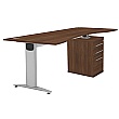 Protocol iBeam Double Wave Desk With High Pedestal