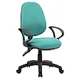 Comfort 2-Lever Operator Chair - Aqua - Fixed Arms
