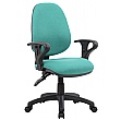 Comfort 2-Lever Operator Chair - Aqua - Adj Arms