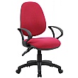 Comfort 2-Lever Operator Chair - Wine - Fixed Arms