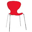 Curve Polypropylene Bistro Chair Red