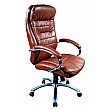 Siena Leather Exec Chair - Tan Side