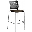 Time Faux Leather Padded Plastic Tall Bistro Stools