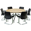 Sven Ambus Circular V-Base Oak Meeting Table