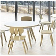 Moment tapered wooden leg tables