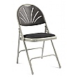 Fan Back Upholstered Folding Chair (Pack of 4)