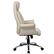 Jersey Cream Leather Faced Office Chairs