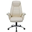 Jersey Cream Leather Faced Office Chairs