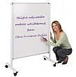 Double Sided Mobile Whiteboard Display Screen