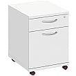 Commerce II White Low Mobile Pedestals
