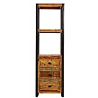 Accrington Reclaimed Wood Alcove Bookcase with Dra
