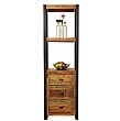 Accrington Reclaimed Wood Alcove Bookcase with Dra
