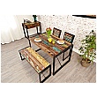 Accrington Reclaimed Wood Dining Table Small