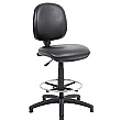 Comfort Leather Faced Draughtsman Chair