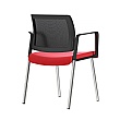 Pledge Kind Mesh Back 4 Leg Chair With Arms