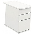 Parity Desk High Pedestals 3 Drawer White