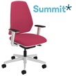 Summit Mono White Upholstered Back Task Chair