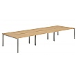 NEXT DAY InterAct Sliding Top Back to Back 6 Person Bench Desks
