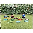 Rainbow Numbers Outdoor Play Mini Mat Squares