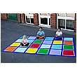 Rainbow Rectangle Placement Outdoor Play Mat