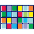 Rainbow Rectangle Placement Outdoor Play Mat