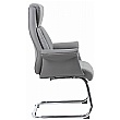 Jersey Executive Leather Faced Office Visitor Armchairs