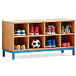 Cloakroom Storage Bench With 8 Open Compartments