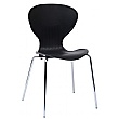 Curve Polypropylene Bistro Chair Black
