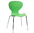 Curve Polypropylene Bistro Chair Lime