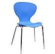Curve Polypropylene Bistro Chair Bright Blue
