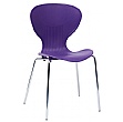Curve Polypropylene Bistro Chair Purple