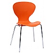 Curve Polypropylene Bistro Chair Orange