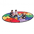 ABC Rainbow Puzzle Cut Pile Rugs