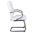 Fiji Leather Faced Visitor Chair - White