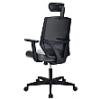 Impact Mesh Office Chair with Pocket Sprung Leather Seat