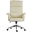 Elegance High Back Leather Look Executive Chair Cream