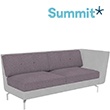 Summit Deco Triple Seat Modular Chair With Left Arm