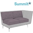 Summit Deco Double Seat Modular Chair With Left Arm