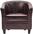 Paisley Bonded Leather Tub Chair