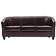 Paisley Bonded Leather Three Seater Sofa