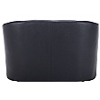 Brighton Black Bonded Leather 2 Seater Tub Chair