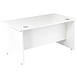 NEXT DAY Karbon K4 Rectangular Panel End Desk With Low Mobile Metal Pedestal