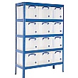Industrial Shelving Bay With 12 x 35 Litre Really Useful Boxes
