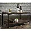 Foundry Industrial Style Coffee Table- Smoked Oak