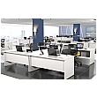 NEXT DAY Solar Rectangular Panel End Desks With Double Fixed Pedestals