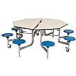 8 Seat Octagonal Mobile Folding Table