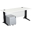 NEXT DAY Karbon K5 IT Desks With Metal Low Mobile Pedestal